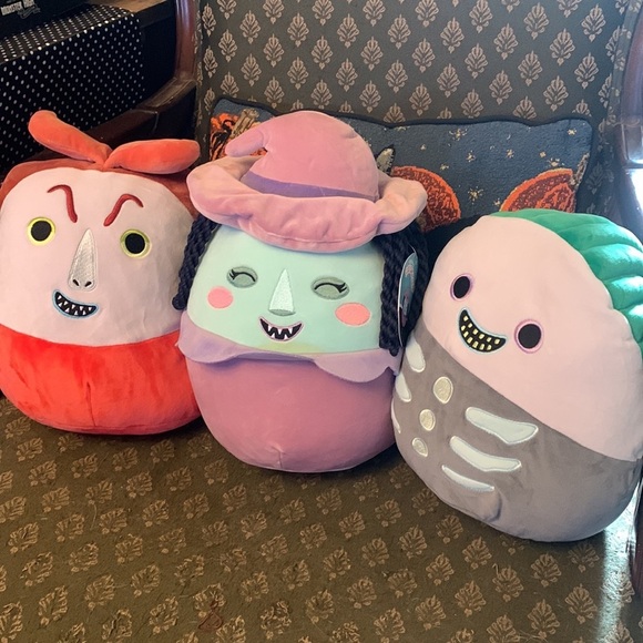 NWT SQUISHMALLOW NIGHTMARE BEFORE CHRISTMAS SET LOCK SHOCK BARREL 10” - Picture 5 of 5